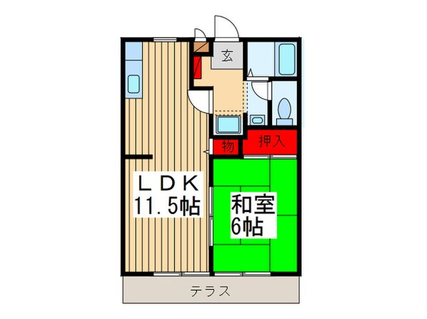 ハイツグリーンＢの物件間取画像